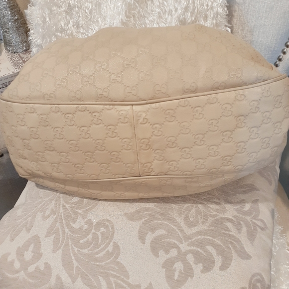 GUCCI cream leather shoulder bag - Picture 3 of 8